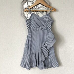 Rare Editions • Seersucker Ruffle Dress